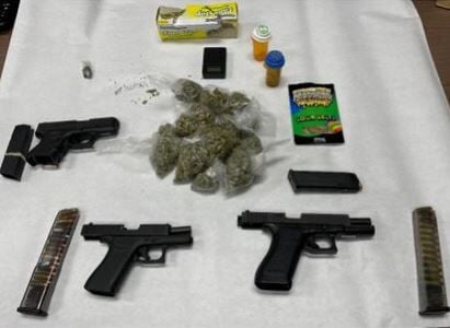 Guns And Drugs Found Following Pursuit